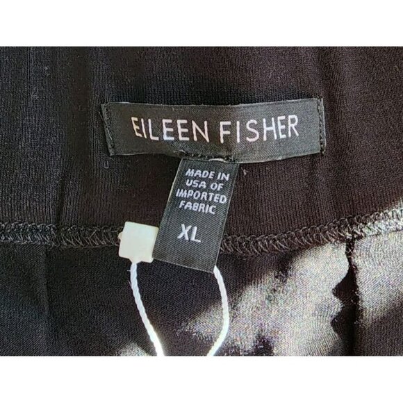 Eileen Fisher Short Pleated Skirt Womens XL Black Pull On Pockets Stretch New - Picture 3 of 4